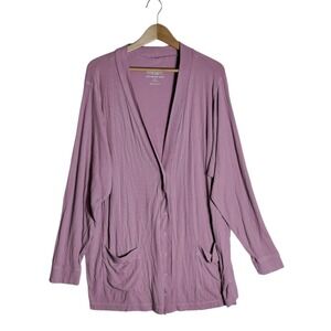 Torrid Super Soft Knit Sleep Pink Button Front Cardigan Size 4X